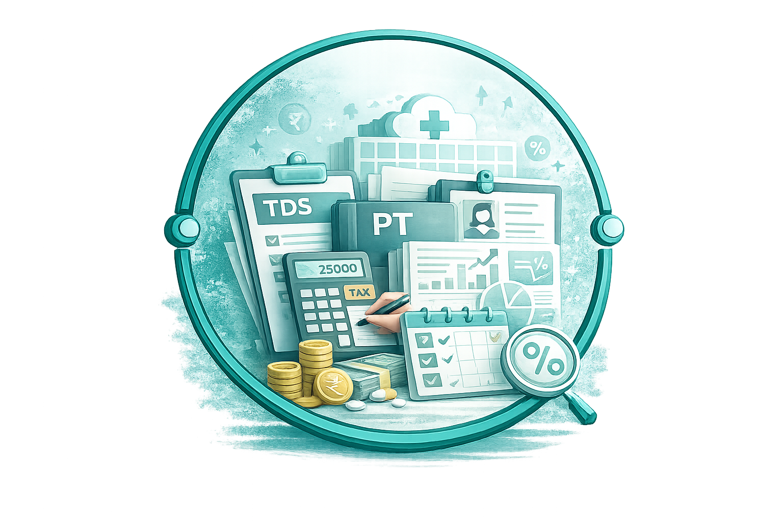 Income Tax (TDS) & Professional Tax (PT) Management